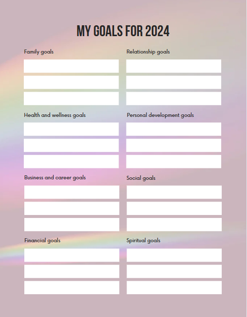 Vision Board Workbook