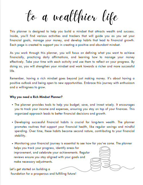 Rich Mindset Planner